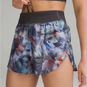 Lululemon Fast & Free Reflective HR Short 3” Luminescent Floral Multi Size 10